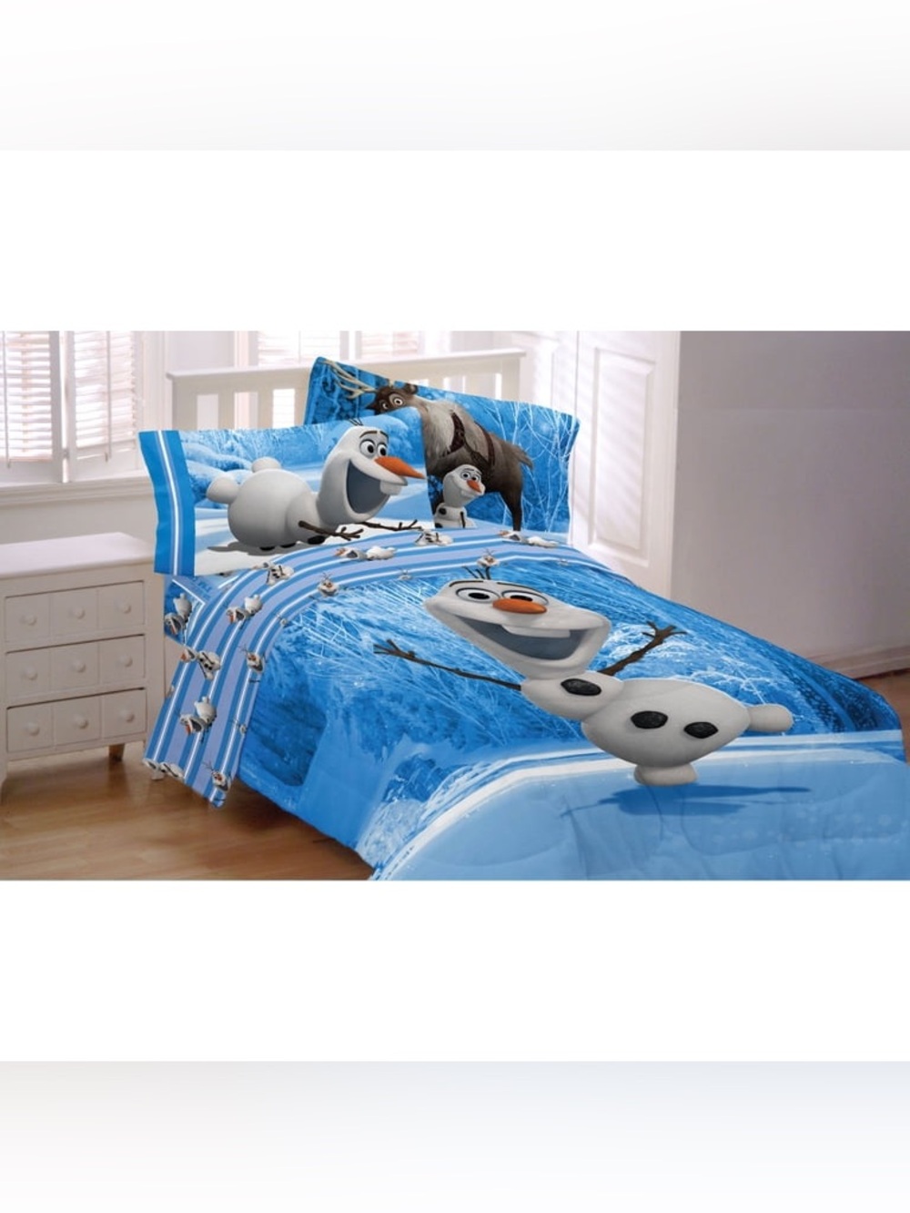 Disney Olaf Blue Frozen Twin Comforter